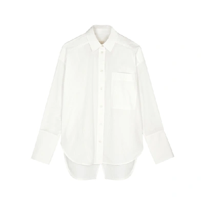 Lee Mathews Workroom Patch-pocket Cotton-poplin Shirt Dress In Ivory