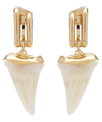 Chloé Gold-tone Blake Resin Tooth Drop Earrings