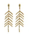 CHLOÉ GOLD-TONE CONNIE CRYSTAL CORAL DROP EARRINGS,5057865992129