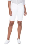 Nydj Briella Roll Cuff Bermuda Shorts In Optic White