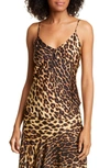 A.L.C NASH LEOPARD PRINT STRETCH SILK CAMISOLE,5TOPS00735