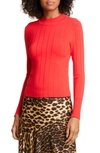 A.L.C KOKO RIBBED MOCK NECK TOP,7SWPO00475