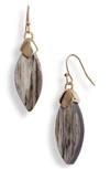 AKOLA HORN PETAL DROP EARRINGS,19DE55-BLO