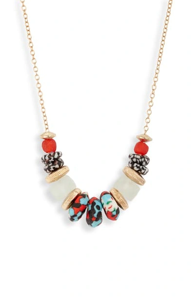 Akola Glass Bead Necklace In Multi