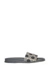 BALMAIN SLIDE SANDAL WITH LOGO,11196907