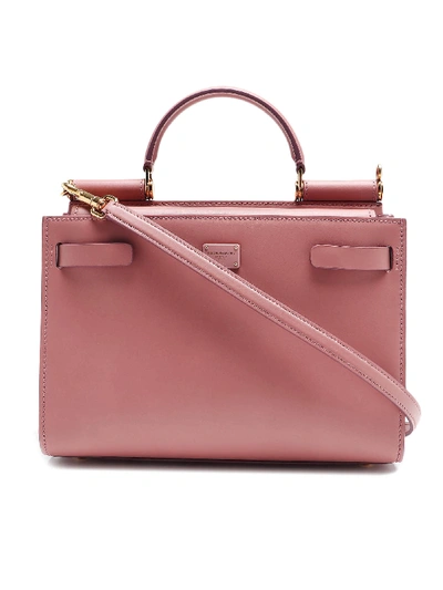 Dolce & Gabbana Sicily 62 Small Leather Bag In Pink