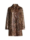 DONNA KARAN Leopard-Print Rain Coat