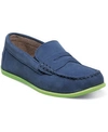 Florsheim Boys' Jasper Leather Driver Slip On Loafers - Toddler, Little Kid, Big Kid In Blue Suede