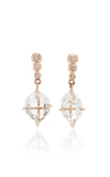 JILL HOFFMEISTER ONE-OF-A-KIND 14K ROSE GOLD, DIAMOND AND CRYSTAL EARR,793437