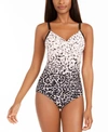 CALVIN KLEIN TWIST-FRONT TUMMY-CONTROL ONE-PIECE SWIMSUIT, CREATED FOR MACY'S WOMEN'S SWIMSUIT