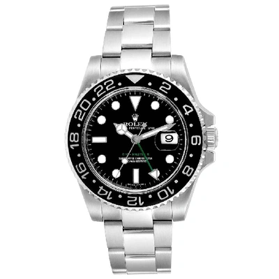 Rolex Gmt Master Ii 40mm Black Dial Green Hand Mens Watch 116710 In Not Applicable