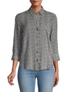 L AGENCE RYAN HEART PRINT BLOUSE,0400011960613