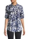KARL LAGERFELD WHIMSICAL COLLARED BUTTON-DOWN SHIRT,0400011821518