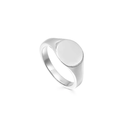 Missoma Silver Round Signet Ring