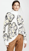 3.1 Phillip Lim Intarsia Knitted Turtleneck Sweater In White Multi