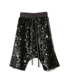 R13 Sequin Harem Shorts in Black Sequin