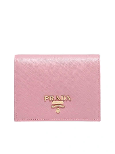 Prada Saffiano Leather Bifold Wallet In Petalo