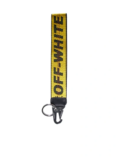 Off-white Industrial Canvas Keychain In Yellow No Color