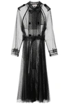 RED VALENTINO PLUMETIS TULLE LONG TRENCH,11198406