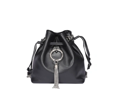 Jimmy Choo Small Callie Bucket Bag In Black