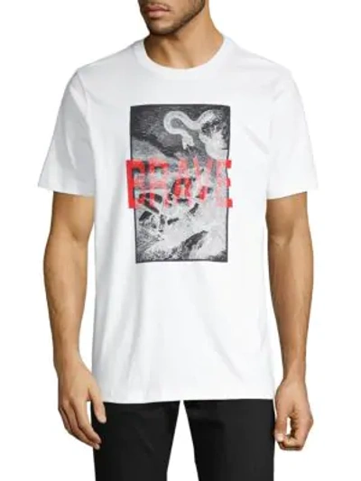 Diesel Just Xz Ss T Shirt With Graphic Print On Front In White