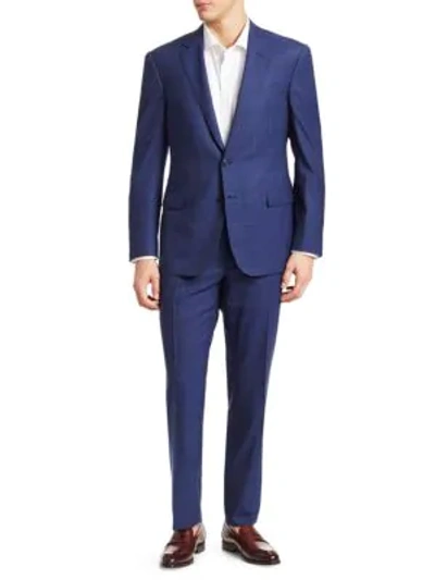 Ralph Lauren Classic-fit Two-button Notch Wool Suit In Navy
