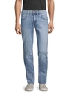 Hudson Byron Straight-fit Faded Jeans In Blue Stiles