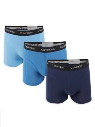 Calvin Klein 3-pack Classic-fit Logo Boxer Briefs In Blue Multi