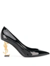 Saint Laurent Opyum Patent Leather Pumps In Black