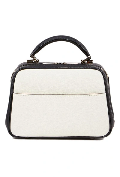Valextra Serie S Small Grained-leather Shoulder Bag In White