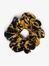 VERSACE VERSACE BLACK BAROQUE PRINT SILK SCRUNCHIE,A232981AC107314589698