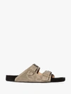 ISABEL MARANT ISABEL MARANT GREEN LENNYO WESTERN STITCH SUEDE SANDALS,SD046220P025S14571689