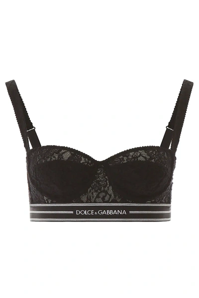 Dolce & Gabbana Lace Underwired Bra In Black