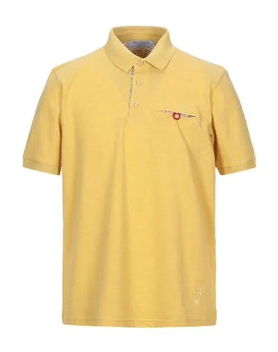 Trussardi Polo Shirts In Yellow