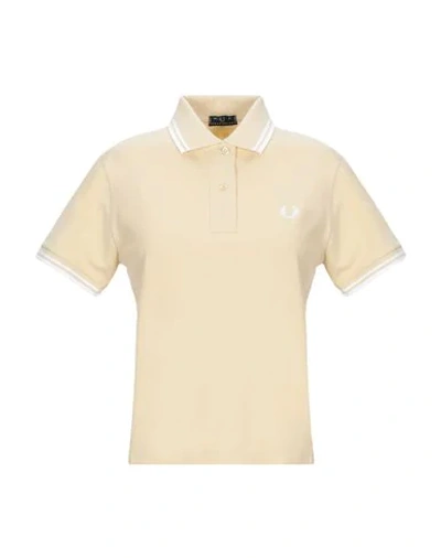 Fred Perry Polo Shirt In Beige