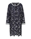 ERMANNO SCERVINO ERMANNO SCERVINO WOMAN OVERCOAT & TRENCH COAT MIDNIGHT BLUE SIZE 10 VISCOSE, POLYESTER, COTTON,41943001EB 3