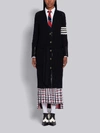 Thom Browne 4-bar V-neck Long Cardigan In Blue