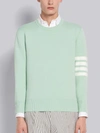 THOM BROWNE THOM BROWNE LIGHT GREEN MILANO STITCH 4-BAR PULLOVER,MKA202A0021914123618