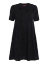 MCQ BY ALEXANDER MCQUEEN VELVET SWALLOW JERSEY DRESS