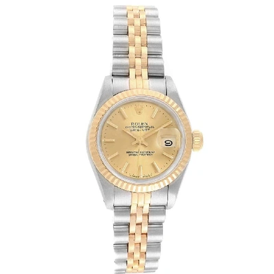 Rolex Datejust Steel Yellow Gold Jubilee Bracelet Ladies Ladies Watch 69173 In Not Applicable