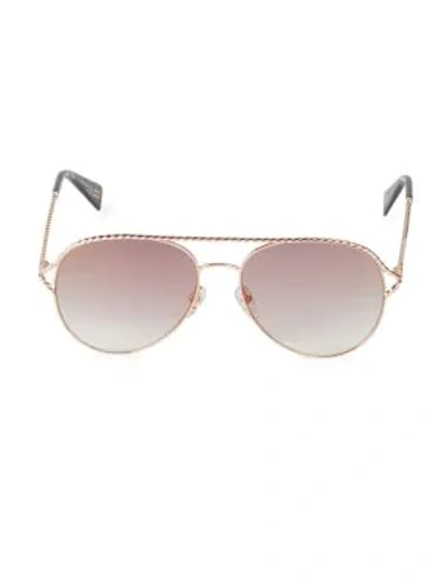 Marc Jacobs 58mm Aviator Sunglasses In Pink