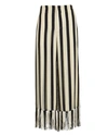 MONSE Striped Silk Chiffon Culottes,060044354705
