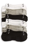 Nike Dri-fit 6-pack Everyday Plus No-show Performance Socks In White/ Grey/ Black