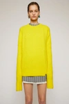 ACNE STUDIOS Asymmetric-hem sweater Canary yellow