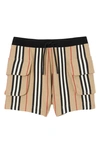 BURBERRY INES ICON STRIPE SHORTS,8022056