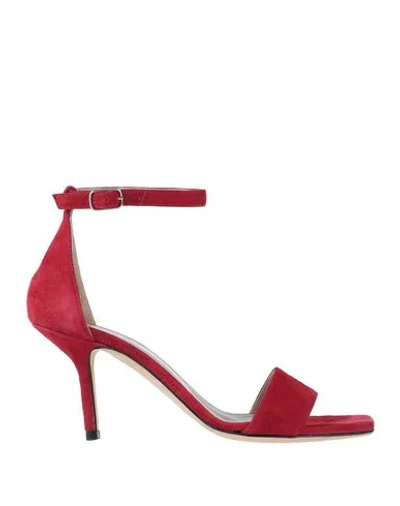 Cheville Sandals In Red