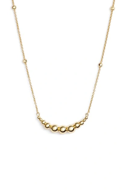 Argento Vivo Graduated Sphere Pendant Necklace In Gold