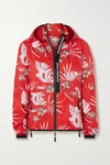 PACO RABANNE Hooded floral-print shell track jacket