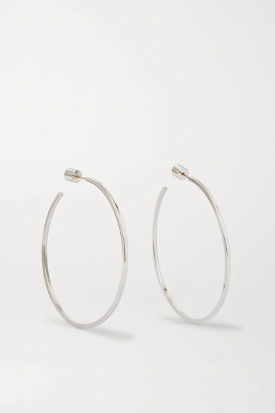 Jennifer Fisher 2" Square Thread Silver-plated Hoop Earrings