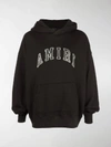 AMIRI COLLEGE-STYLE LOGO PRINT HOODIE,W9M02302TE14360941